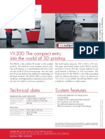 Vx200 The Compact Entry Into The World of 3D Printing: Dimensions LXWXH Installation Space Weight