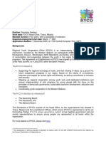 Apply Now: RYCO Secretary General Position