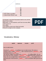 Match sentences and vocabulary with money terms