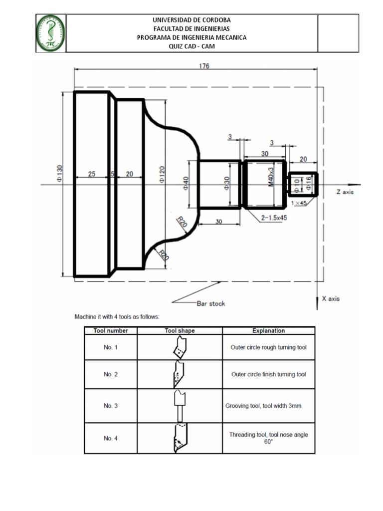 Quiz Cad Cam Unicordoba PDF | PDF
