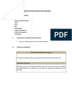 Informe de Evaluacion Psicolaboral Tecni