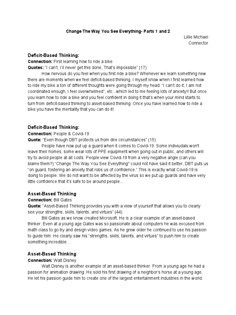 Change The Way You See Everything Parts 1 and 2 Connector 1 PDF