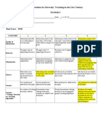 A Disposition For Diversity: Teaching in The 21st Century Portfolio I