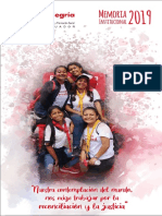 Memoria Institucional Fe y Alegria Ecuador 2019