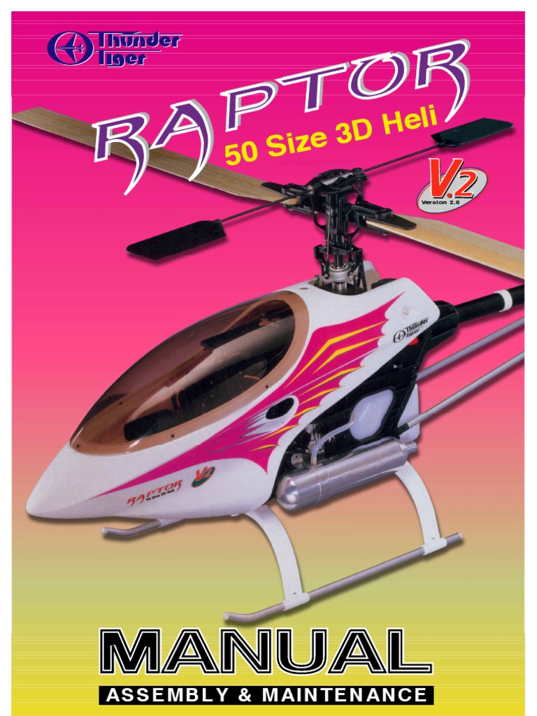 Raptor 50 V2 Assembly Manual | PDF | Helicopter Rotor | Helicopter