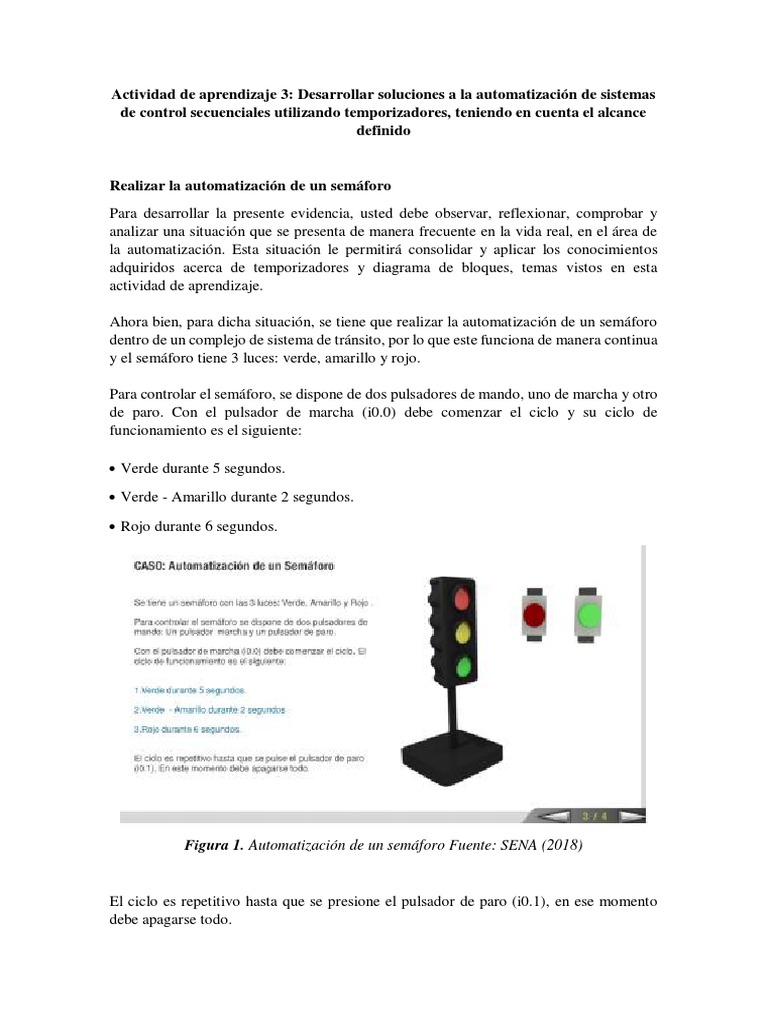 Actividad De Aprendizaje 3 Semaforo Pdf Semáforo Programa De