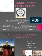 Rajiv Gandhi National University of Law: St. Augustine and Saint Thomas Aquinas