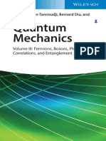 Claude Cohen-Tannoudji, Bernard Diu, Franck Laloë - Quantum Mechanics, Volume 3 - Fermions, Bosons, Photons, Correlations, and Entanglement. 3-Wiley-VCH (2019) PDF