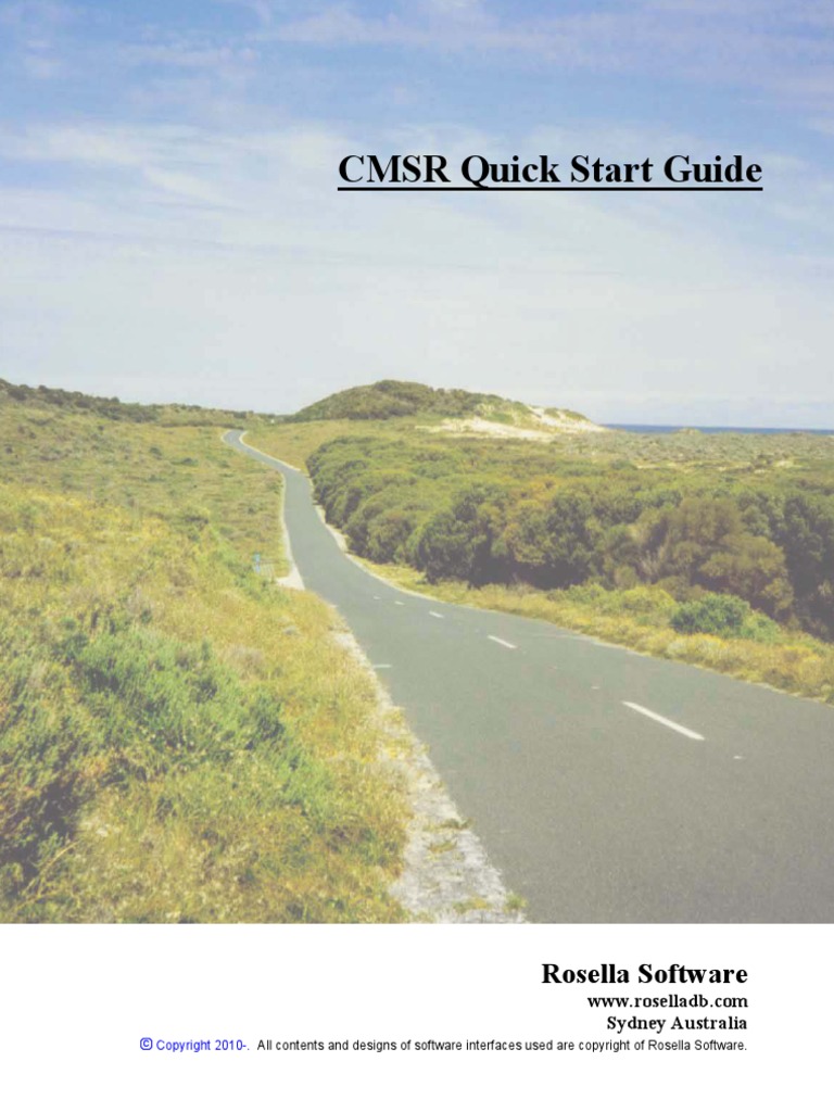CMSR Quick Start Guide: Rosella Software | PDF | Databases | Data ...