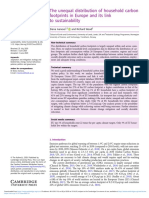 Unequal Distribution of Household Carbon Footprints in Europe and Its Link To Sustainability