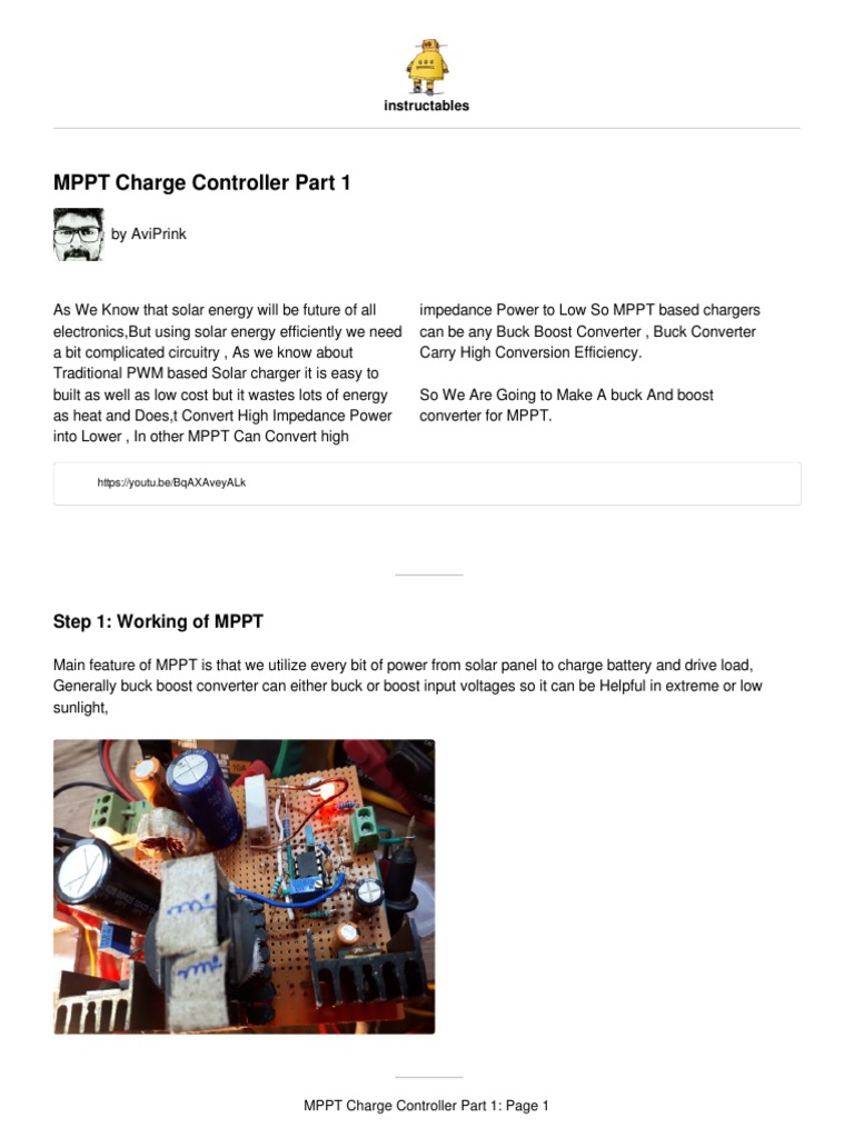 MPPT Charge Controller Schematic Guide | PDF