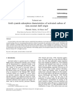 Gold Cyanide Adsorption Characteristics of Activated Carbon of Non-Coconut Shell Origin