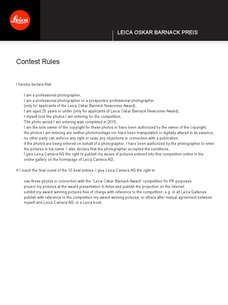 ContestRules EN | PDF
