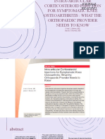 Intra-Articular Corticosteroid Injection For Symptomatic Knee Osteoarthritis: What The Orthopaedic Provider Needs To Know