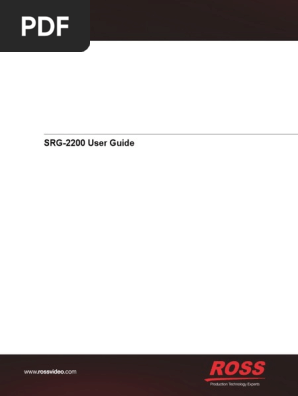 Srg 20 Pdf Technical Support Menu Computing