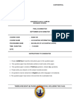 Confidential exam paper outlines accounting systems procedures