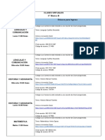 Clases Virtuales 6° Básico B Asignatura / Materiales Enlaces para Ingreso