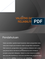 Validitas Reliabilitaas Materi PDF