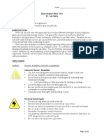 Biotechniques (BIOL 410) 01. Lab Safety Laboratory Objectives