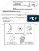 Guía de Inglés Frutas 4 Periodo