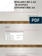 Propiedades de Las Razones Trigonométricas