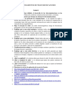 Fundamentos Telecomunicaciones Cuestionario