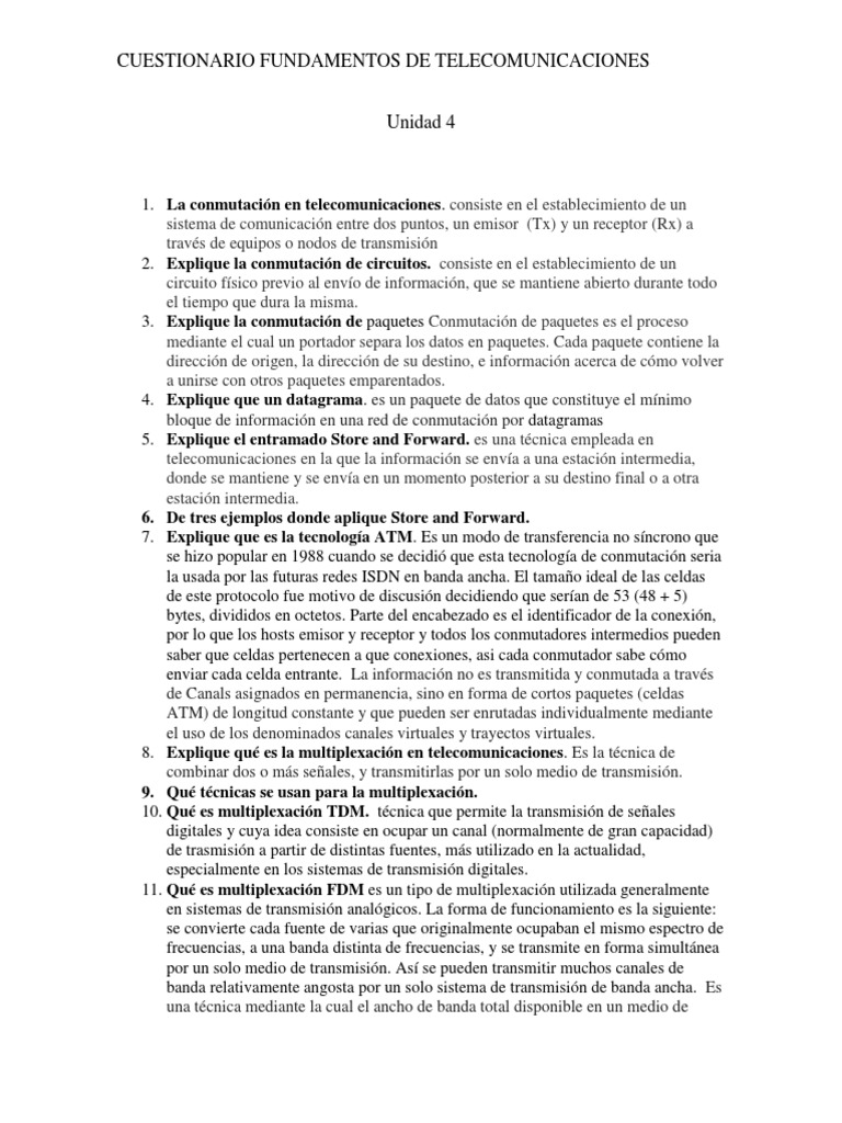Store and Forward en Telecomunicaciones | PDF | Cambio de paquetes | Redes