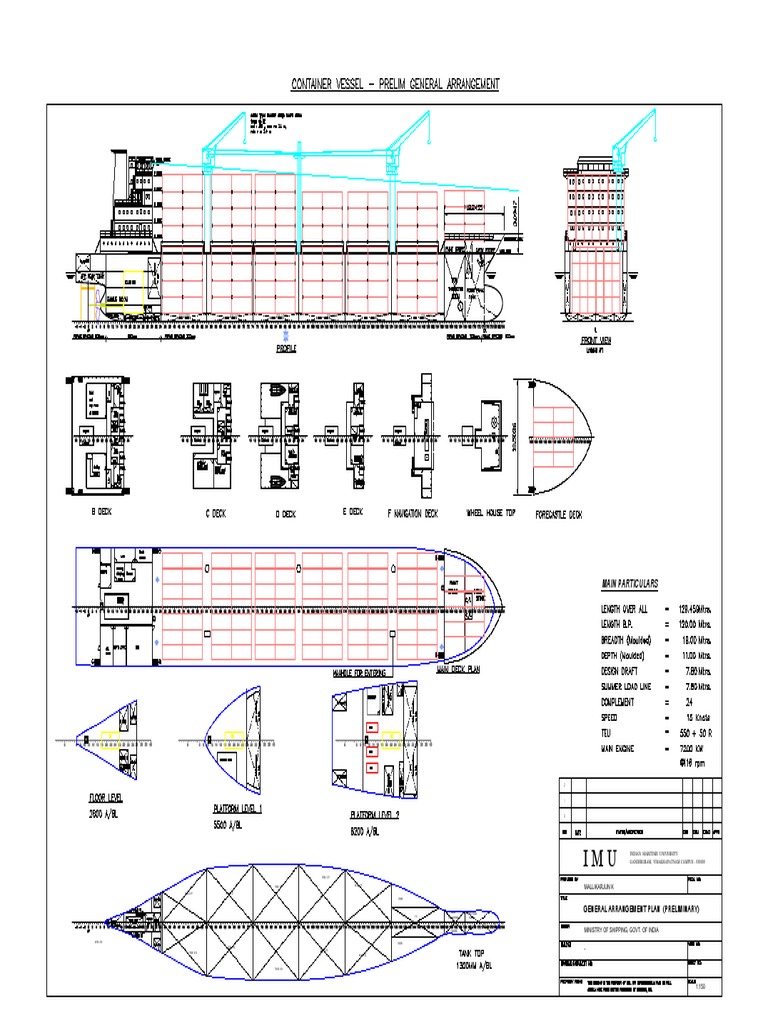 Preliminary General Arrangement Plan | PDF | Shipping | Ships