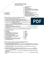 Compound Adjectives Worksheet