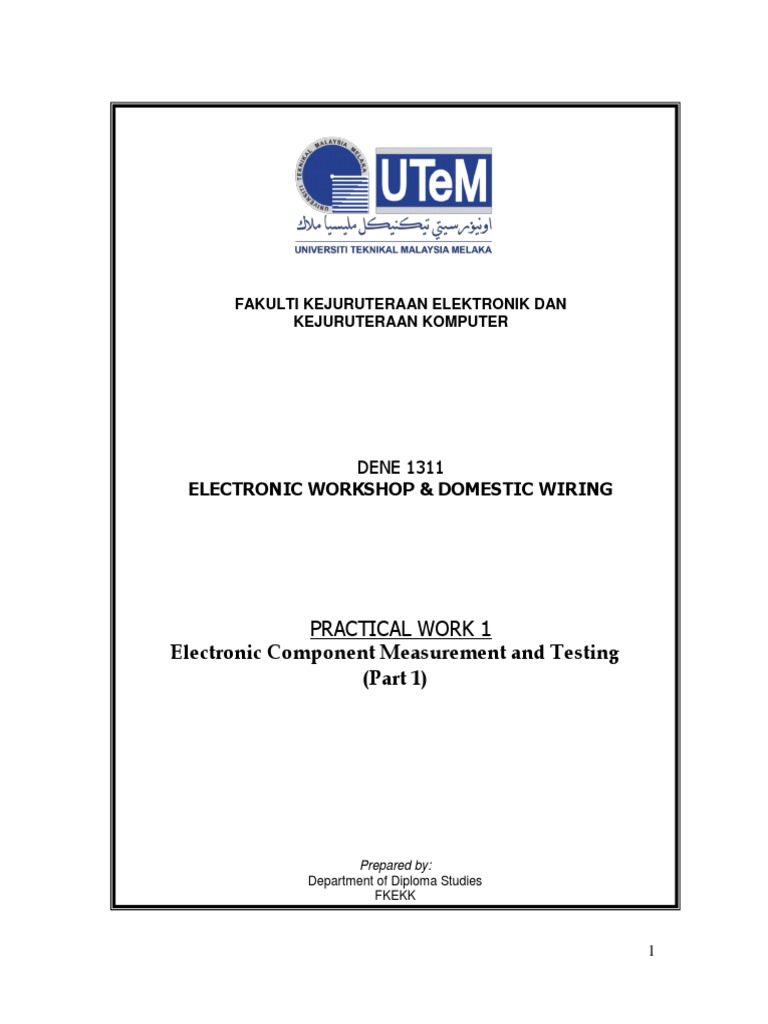 Electronic Component Measurement and Testing (Part 1) : Electronic ...
