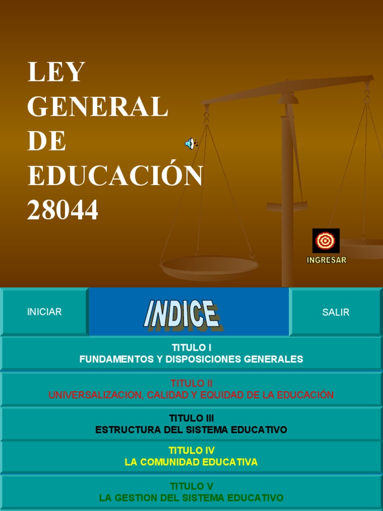 LEY GENERAL DE EDUCACION 28044 S3T3 CURRICULO II - Pps | PDF ...