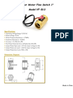 " Sensor Water Flow Switch 1 Model:YF-B10: Specifications