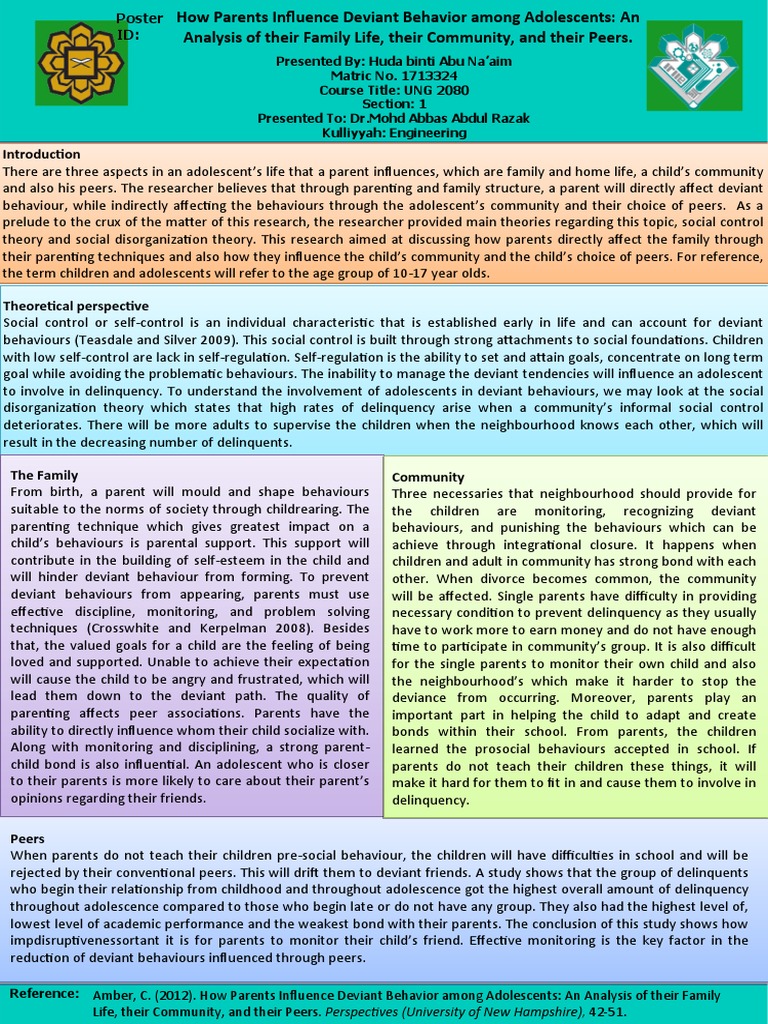 Parental Impact on Teen Behavior | PDF | Deviance (Sociology ...