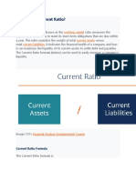 What Is The Current Ratio?: Working Capital Current Assets Current Liabilities