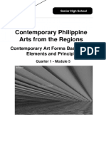 SHS12 - Q1 - Mod5 - Contemporary Philippine Arts From The Regions Contemporary Art Forms Based On The Elements and Principles - v3