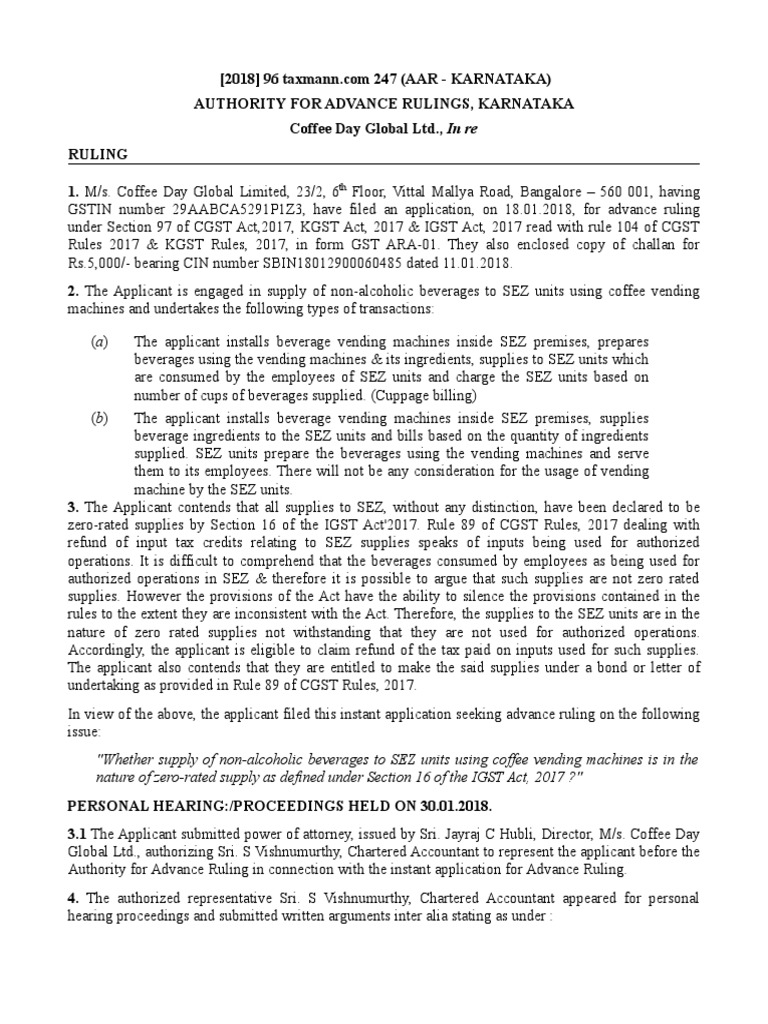 Coffee Day Global LTD in 1 PDF Government Justice