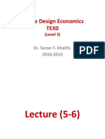Textile Design Economics Tex0: Dr. Tamer F. Khalifa 2018-2019