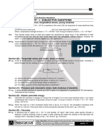 Part - I: Subjective Questions: Elasticity & Viscosity