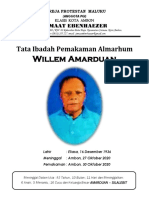 Tata Ibadah Pemakaman - Willem Amarduan