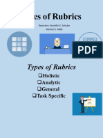 Types of Rubrics Rosiellie and Merben