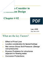 Factors To Consider in Foundation Design Chapter # 02: Engr. Nasir Ud Din