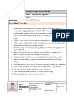 Operational Procedure Equipment Type Hand Compression Sprayer Equipment Code HC001 Location Operation Procedure