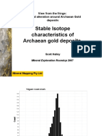 Stable Isotope Characteristics of Archaean Gold Deposits