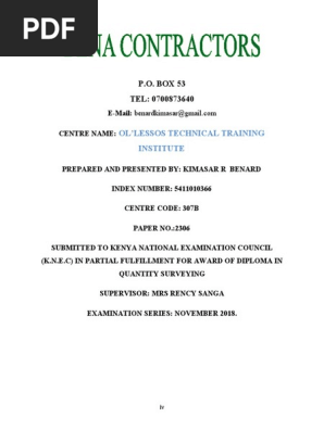 contractors business plan