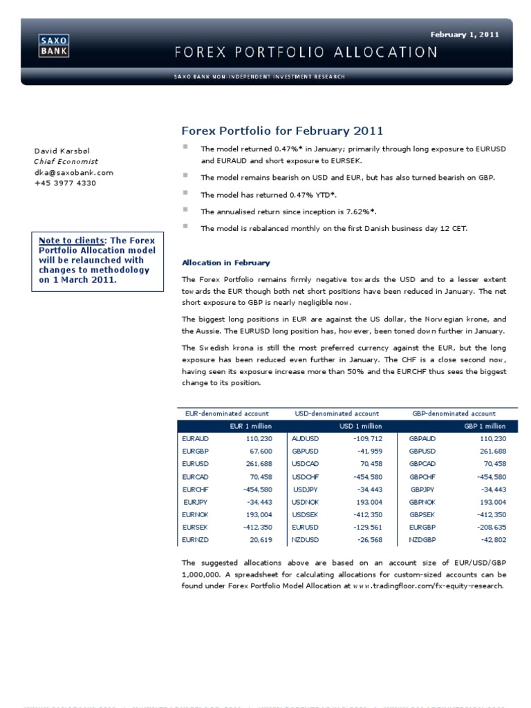 Forex Portfolio Update: February 2011 | PDF | Margin (Finance ...