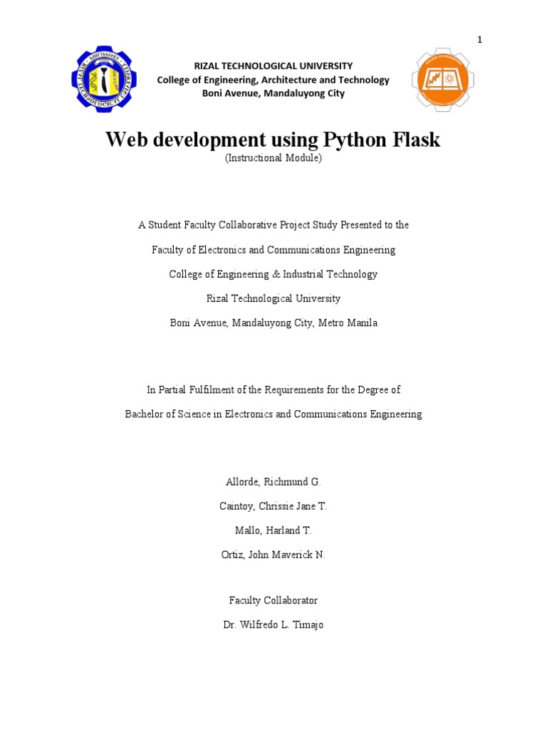 Web Development Using Python Flask | PDF | World Wide Web | Internet & Web