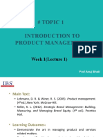 Introduction To Product MGMT