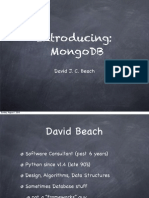 Introducing: Mongodb: David J. C. Beach