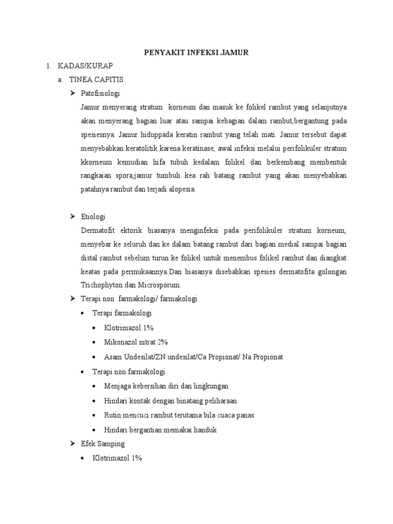 PENYAKIT INFEKSI JAMUR Fix | PDF