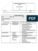 Job Safety Analysis (Jsa) : CONTRACT N° .